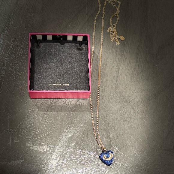Blue & Gold Heart Juicy Couture Necklace. - Picture 2 of 5